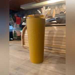 Starbucks 16oz Mustard Yellow Sirens Hot Tumbler